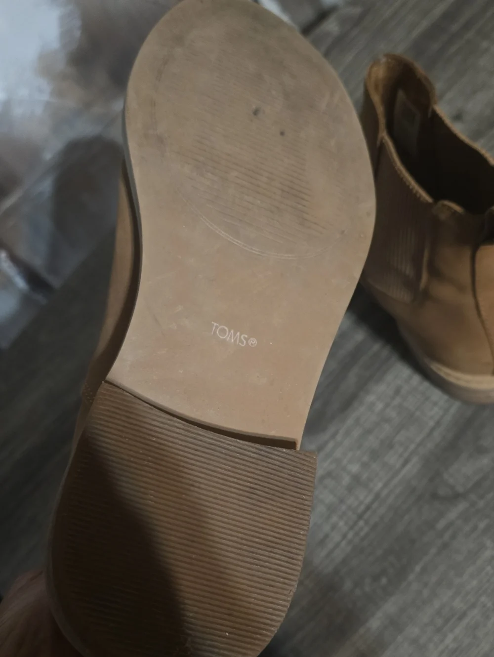 Women Toms Boots in Tan - Classic Slip-On Style